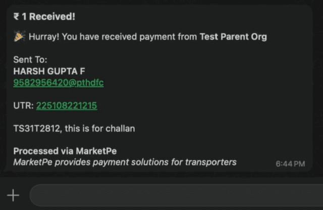 Whatsapp notification